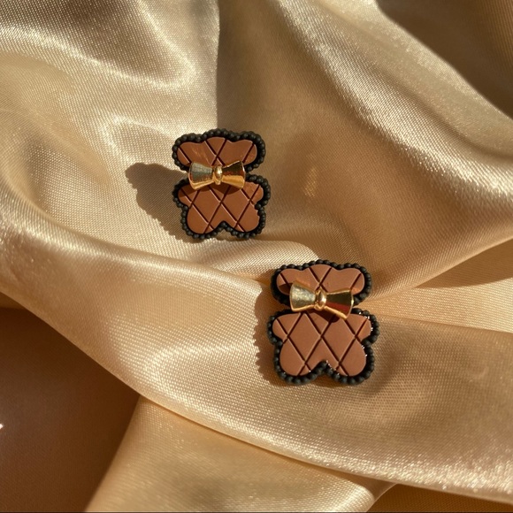 Lagom Studio Jewelry - 💙💕💕Last one⚡️Cute Plaid Bears Stud Earrings